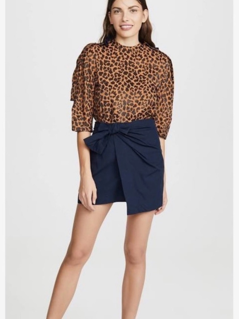 Derek Lam 10 Crosby Navy Blue Skirt